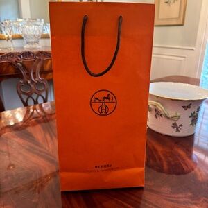 Hermès Orange Shopping Bag Small
